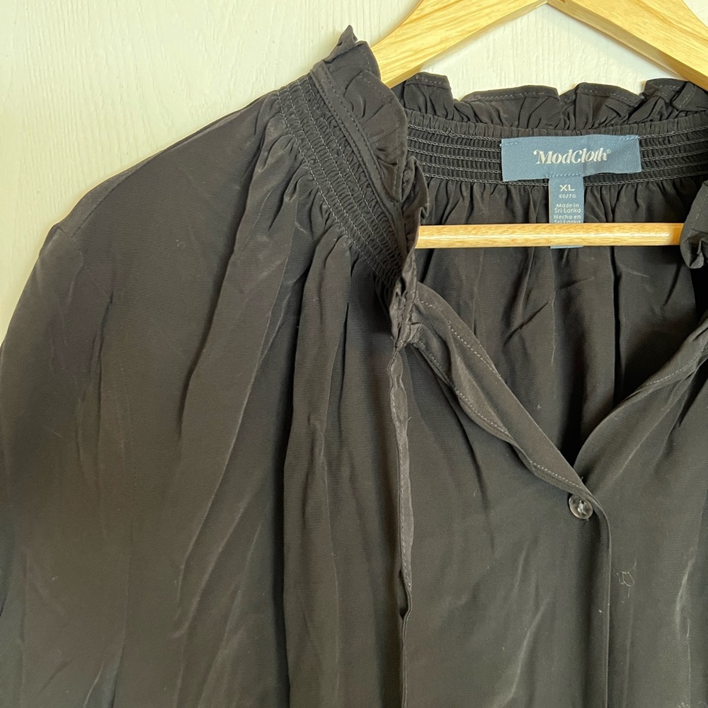 Black poet blouse